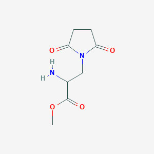 molecular formula C8H12N2O4 B13237797 Methyl 2-amino-3-(2,5-dioxopyrrolidin-1-yl)propanoate 