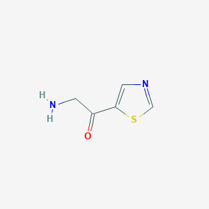 molecular formula C5H6N2OS B13237857 2-Amino-1-(1,3-thiazol-5-yl)ethan-1-one 