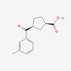 cis-3-(3-Methylbenzoyl)cyclopentane-1-carboxylic acid