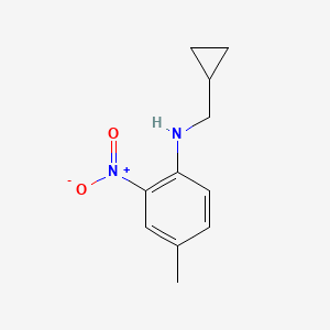 molecular formula C11H14N2O2 B13237938 N-(cyclopropylmethyl)-4-methyl-2-nitroaniline 