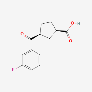 cis-3-(3-Fluorobenzoyl)cyclopentane-1-carboxylic acid