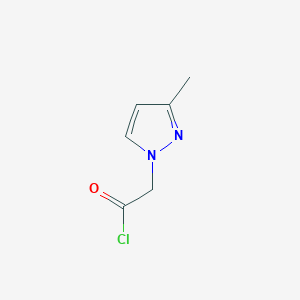 molecular formula C6H7ClN2O B13237957 (3-methyl-1H-pyrazol-1-yl)acetyl chloride 