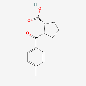 molecular formula C14H16O3 B1323798 cis-2-(4-Methylbenzoyl)cyclopentane-1-carboxylic acid CAS No. 732253-47-3