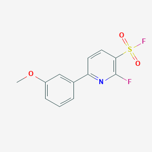 molecular formula C12H9F2NO3S B13237984 2-Fluoro-6-(3-methoxyphenyl)pyridine-3-sulfonyl fluoride 