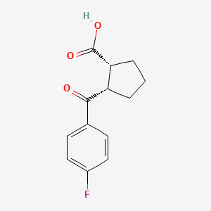 molecular formula C13H13FO3 B1323801 cis-2-(4-Fluorobenzoyl)cyclopentane-1-carboxylic acid CAS No. 733740-16-4