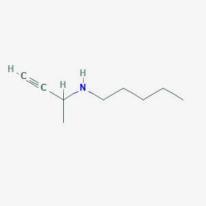 molecular formula C9H17N B13238010 (But-3-yn-2-yl)(pentyl)amine 