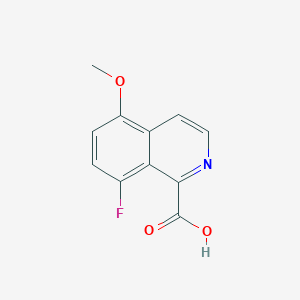 molecular formula C11H8FNO3 B13238012 8-Fluoro-5-methoxyisoquinoline-1-carboxylic acid 