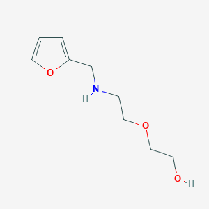 molecular formula C9H15NO3 B13238043 2-(2-((Furan-2-ylmethyl)amino)ethoxy)ethan-1-ol 