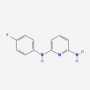 molecular formula C11H10FN3 B13238052 2-N-(4-Fluorophenyl)pyridine-2,6-diamine 