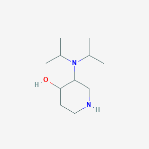 molecular formula C11H24N2O B13238069 3-[Bis(propan-2-yl)amino]piperidin-4-ol 