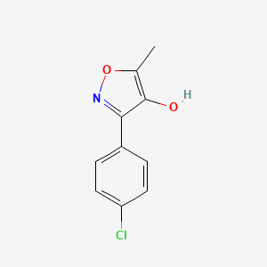 molecular formula C10H8ClNO2 B13238094 3-(4-Chlorophenyl)-5-methylisoxazol-4-OL 
