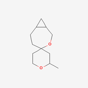 molecular formula C12H20O2 B13238176 6'-Methyl-3-oxaspiro[bicyclo[5.1.0]octane-4,4'-oxane] 