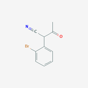 molecular formula C10H8BrNO B13238192 2-(2-Bromophenyl)-3-oxobutanenitrile 