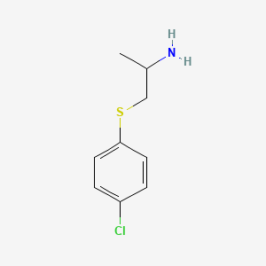 molecular formula C9H12ClNS B13238200 1-((4-Chlorophenyl)thio)propan-2-amine 