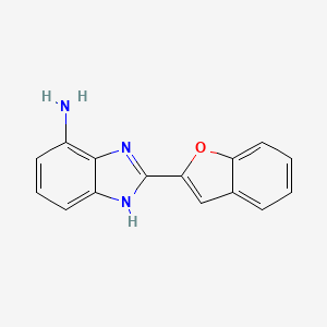 molecular formula C15H11N3O B13238244 2-(1-Benzofuran-2-YL)-1H-1,3-benzodiazol-7-amine 