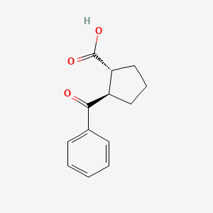molecular formula C13H14O3 B1323825 TRANS-2-BENZOYLCYCLOPENTANE-1-CARBOXYLIC ACID CAS No. 28151-83-9