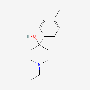 molecular formula C14H21NO B13238278 1-Ethyl-4-(4-methylphenyl)piperidin-4-ol 