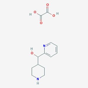 molecular formula C13H18N2O5 B13238279 Piperidin-4-yl(pyridin-2-yl)methanol oxalate 