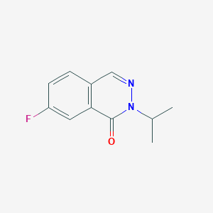 molecular formula C11H11FN2O B13238301 7-Fluoro-2-(propan-2-yl)-1,2-dihydrophthalazin-1-one 
