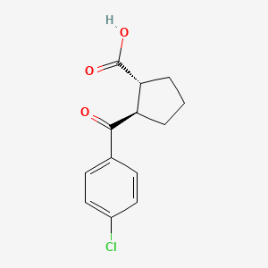 trans-2-(4-Chlorobenzoyl)cyclopentane-1-carboxylic acid