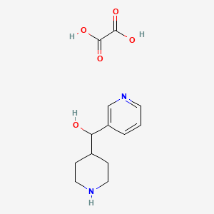 molecular formula C13H18N2O5 B13238395 Piperidin-4-yl(pyridin-3-yl)methanol oxalate 