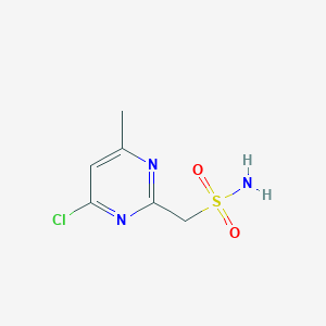 molecular formula C6H8ClN3O2S B13238406 (4-Chloro-6-methylpyrimidin-2-yl)methanesulfonamide 