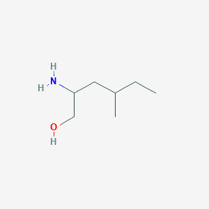 molecular formula C7H17NO B13238446 2-Amino-4-methylhexan-1-ol 