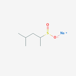 molecular formula C6H13NaO2S B13238455 Sodium 4-methylpentane-2-sulfinate 