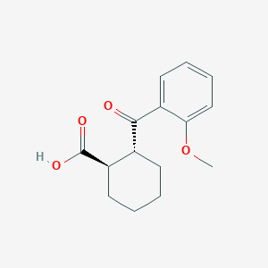 molecular formula C15H18O4 B1323846 trans-2-(2-Methoxybenzoyl)cyclohexane-1-carboxylic acid CAS No. 733742-72-8