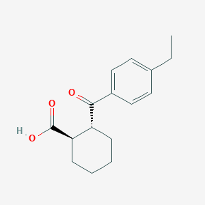 molecular formula C16H20O3 B1323849 反式-2-(4-乙基苯甲酰)环己烷-1-羧酸 CAS No. 733742-77-3