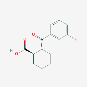 trans-2-(3-Fluorobenzoyl)cyclohexane-1-carboxylic acid