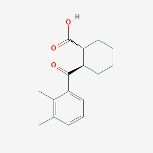 molecular formula C16H20O3 B1323852 trans-2-(2,3-Dimethylbenzoyl)cyclohexane-1-carboxylic acid CAS No. 733742-80-8