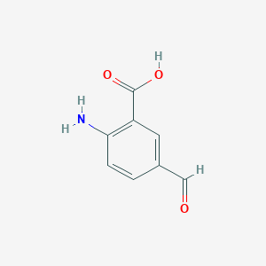 molecular formula C8H7NO3 B13238531 2-Amino-5-formylbenzoic acid 