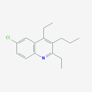 molecular formula C16H20ClN B13238555 6-Chloro-2,4-diethyl-3-propylquinoline CAS No. 2060030-53-5