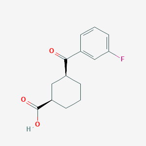 cis-3-(3-Fluorobenzoyl)cyclohexane-1-carboxylic acid