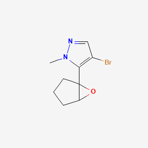 molecular formula C9H11BrN2O B13238561 4-Bromo-1-methyl-5-{6-oxabicyclo[3.1.0]hexan-1-yl}-1H-pyrazole 