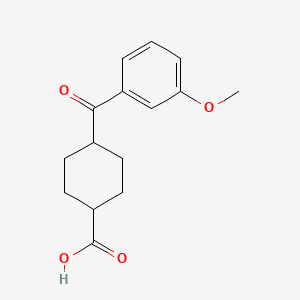 molecular formula C15H18O4 B1323859 cis-4-(3-Methoxybenzoyl)cyclohexane-1-carboxylic acid CAS No. 736136-06-4