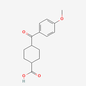 molecular formula C15H18O4 B1323860 cis-4-(4-Methoxybenzoyl)cyclohexane-1-carboxylic acid CAS No. 61469-00-9