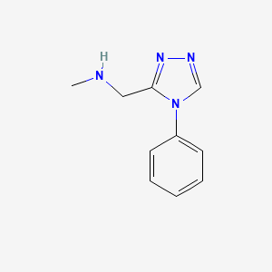molecular formula C10H12N4 B13238614 methyl[(4-phenyl-4H-1,2,4-triazol-3-yl)methyl]amine 
