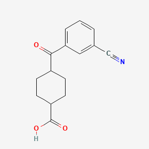 cis-4-(3-Cyanobenzoyl)cyclohexane-1-carboxylic acid
