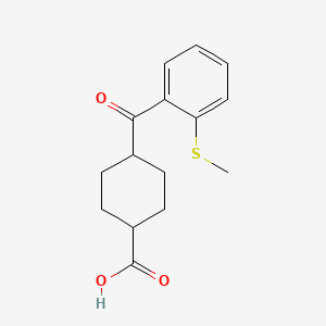 cis-4-(2-Thiomethylbenzoyl)cyclohexane-1-carboxylic acid