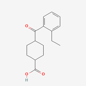 molecular formula C16H20O3 B1323866 cis-4-(2-Ethylbenzoyl)cyclohexane-1-carboxylic acid CAS No. 736136-12-2