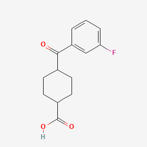 cis-4-(3-Fluorobenzoyl)cyclohexane-1-carboxylic acid