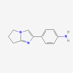 molecular formula C12H13N3 B13238708 4-{5H,6H,7H-pyrrolo[1,2-a]imidazol-2-yl}aniline CAS No. 941400-44-8