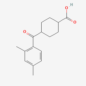 molecular formula C16H20O3 B1323874 cis-4-(2,4-Dimethylbenzoyl)cyclohexane-1-carboxylic acid CAS No. 736136-23-5