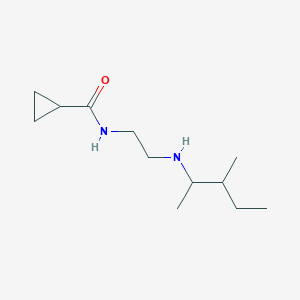 molecular formula C12H24N2O B13238744 N-{2-[(3-methylpentan-2-yl)amino]ethyl}cyclopropanecarboxamide 
