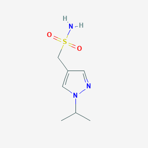 molecular formula C7H13N3O2S B13238747 [1-(Propan-2-yl)-1H-pyrazol-4-yl]methanesulfonamide 