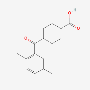 molecular formula C16H20O3 B1323875 cis-4-(2,5-Dimethylbenzoyl)cyclohexane-1-carboxylic acid CAS No. 736136-24-6