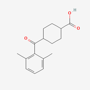B1323876 cis-4-(2,6-Dimethylbenzoyl)cyclohexane-1-carboxylic acid CAS No. 736136-25-7