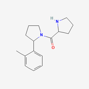 molecular formula C16H22N2O B13238779 2-(2-Methylphenyl)-1-(pyrrolidine-2-carbonyl)pyrrolidine 